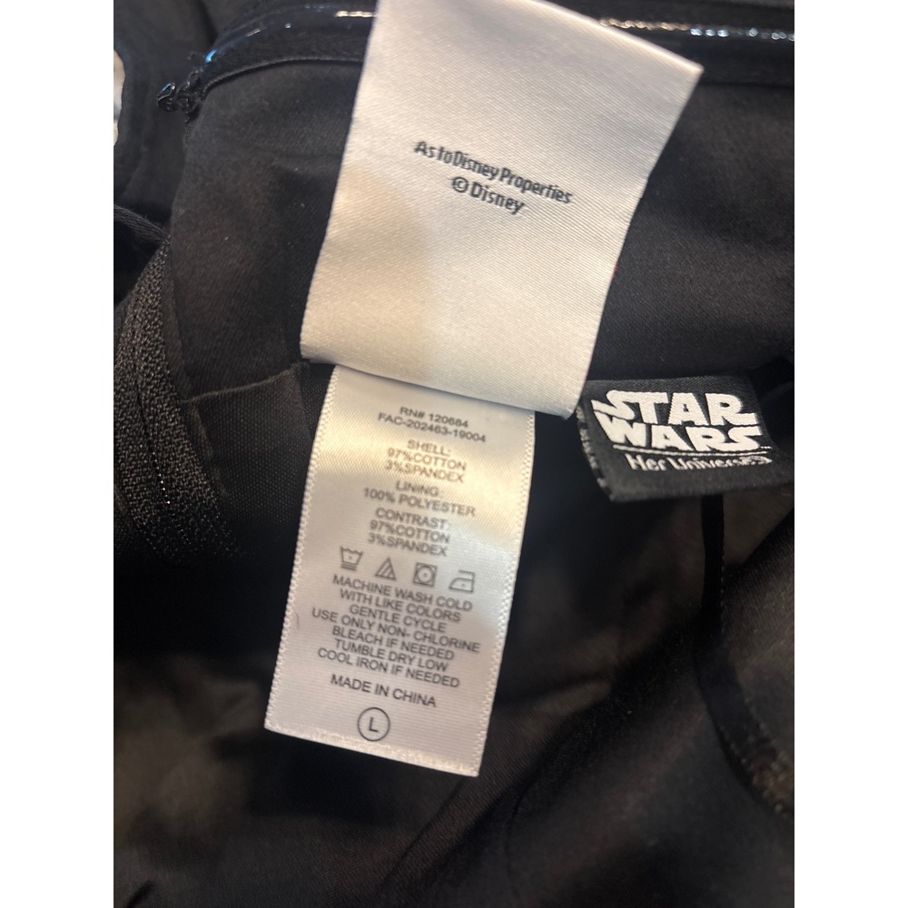 Her Universe Disney Dress Shop Darth Vader Halter Dress‎ Size Large Black White - Picture 10 of 10